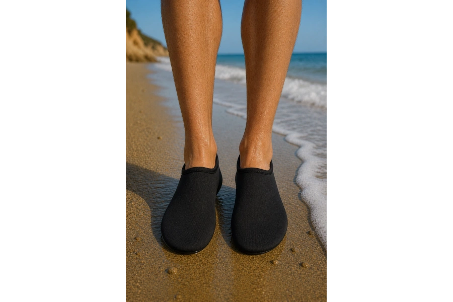 Shoecide Siyah Erkek Deniz Ayakkabısı – Hafif, Kaydırmaz, Hızlı Kuruyan Aqua Shoes