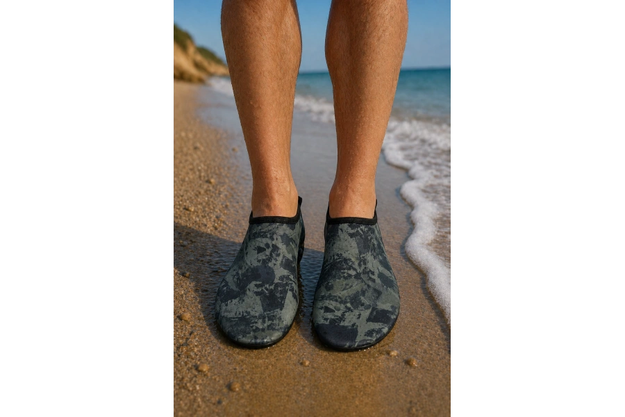Shoecide Haki Kamuflaj Desen Erkek Deniz Ayakkabısı – Hafif, Kaydırmaz, Hızlı Kuruyan Aqua Shoes