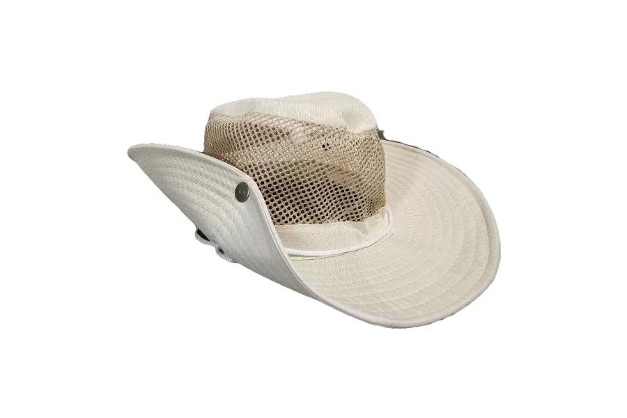 Erkek Bej Fileli Katlanabilir Düğmeli Safari Şapka