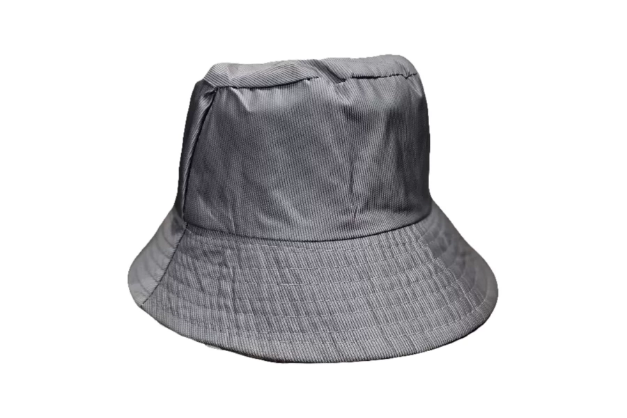 Erkek Gri Kamuflaj Renkli Ayarlanabilir Bağcıklı Çift Taraflı Bucket Şapka