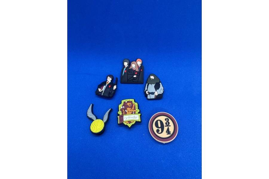 Harry Potter Temalı Charm 6lı Premium İthal Crocs Sandalet terlik Süsleri / Jibbitz