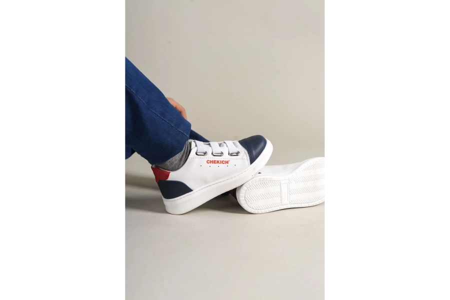 Shoecide 1007 Montana Çocuk Ayakkabı Lacivert-beyaz-kırmızı