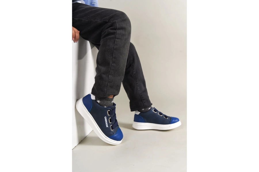 Shoecide 1007 Montana Çocuk Ayakkabı Mavi Lacivert