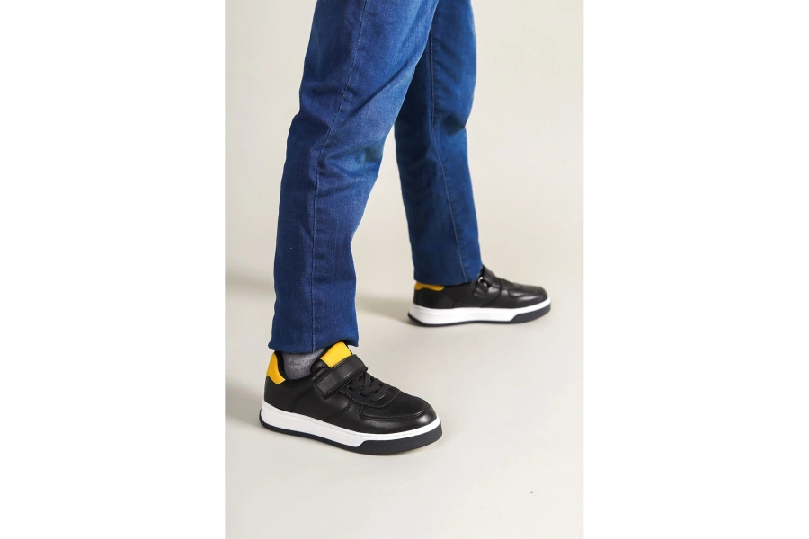 Shoecide 1009 Prime Çocuk Ayakkabı Sıyah/sarı