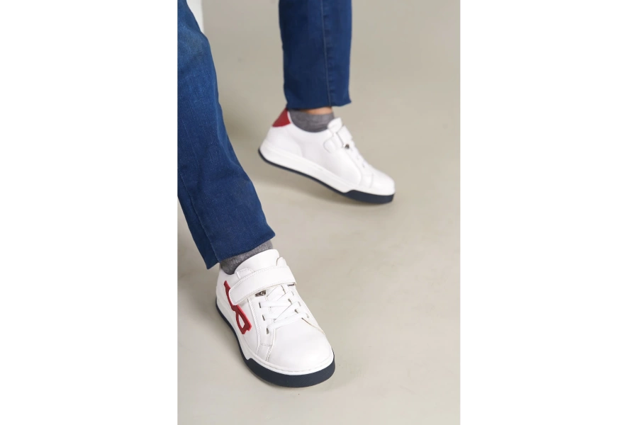 Shoecide 1011 Glasses-x Çocuk Ayakkabı Beyaz Kırmızı Lacivert