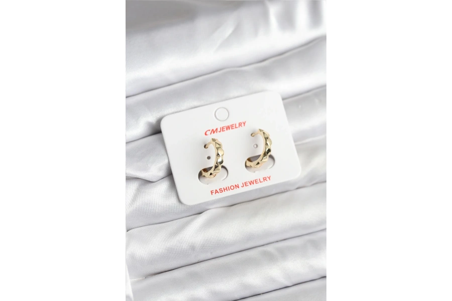 Shoecide 14k Gold Renk Kaplama Cm Kadın Küpe