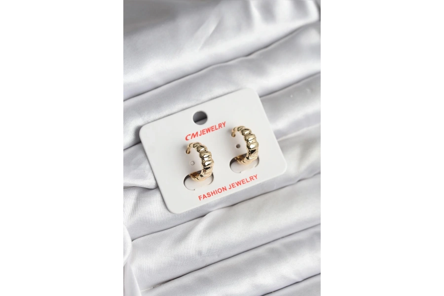 Shoecide 14k Gold Renk Kaplama Cm Kadın Küpe