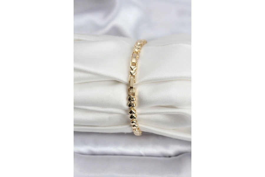 Shoecide 14k Gold Renk Kaplama Kalp Model Cm Kadın Bileklik