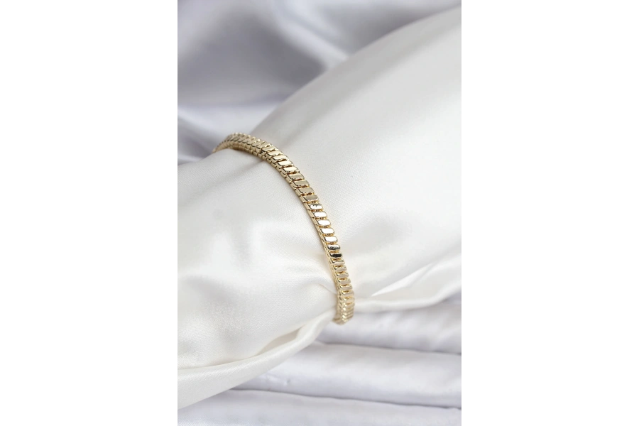 Shoecide 14k Gold Renk Kaplama Kare Zincir Model Cm Kadın Bileklik