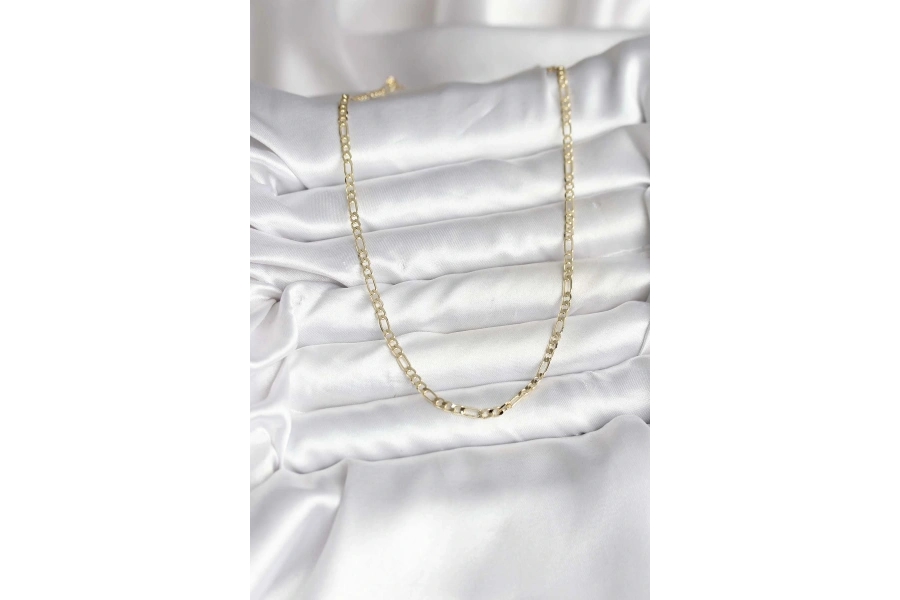 Shoecide 14k Gold Renk Kaplama Kuşgözü Zincir Model Pirinç Cm Kadın Kolye