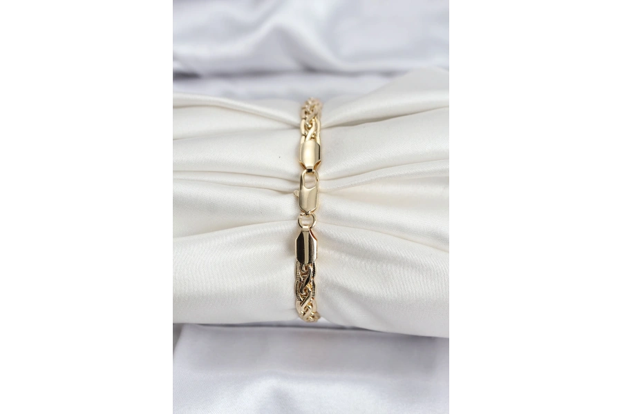 Shoecide 14k Gold Renk Kaplama Lazer Zincir Model Cm Kadın Bileklik