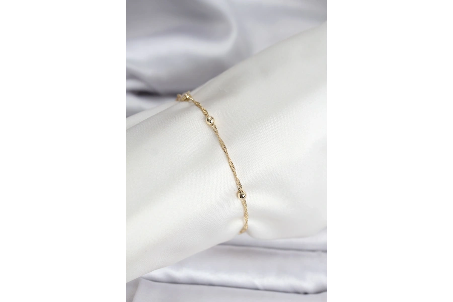 Shoecide 14k Gold Renk Kaplama Topçuklu Model Cm Kadın Bileklik