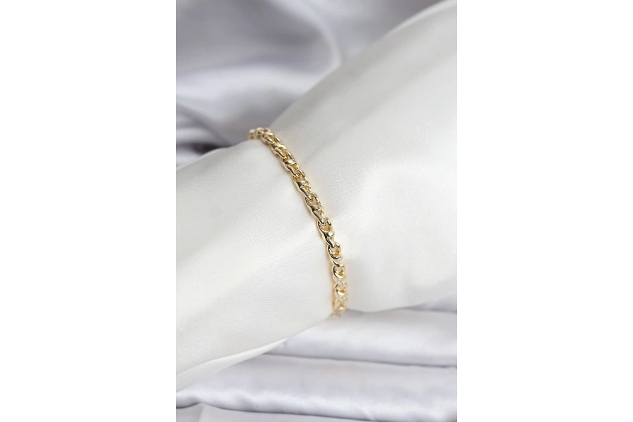 Shoecide 14k Gold Renk Kaplama Zincir Model Kadın Cm Bileklik