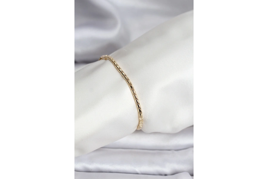 Shoecide 14k Gold Renk Kaplama Zincirli Model Cm Kadın Bileklik