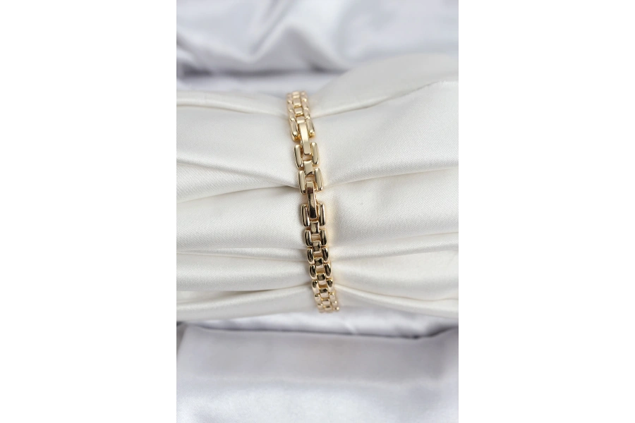 Shoecide 14k Gold Renk Kaplama Zirkon Kare Taşlı Cm Kadın Bileklik