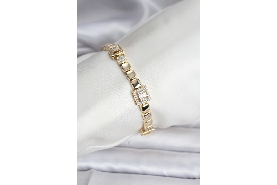 Shoecide 14k Gold Renk Kaplama Zirkon Taşlı Cm Kadın Bileklik