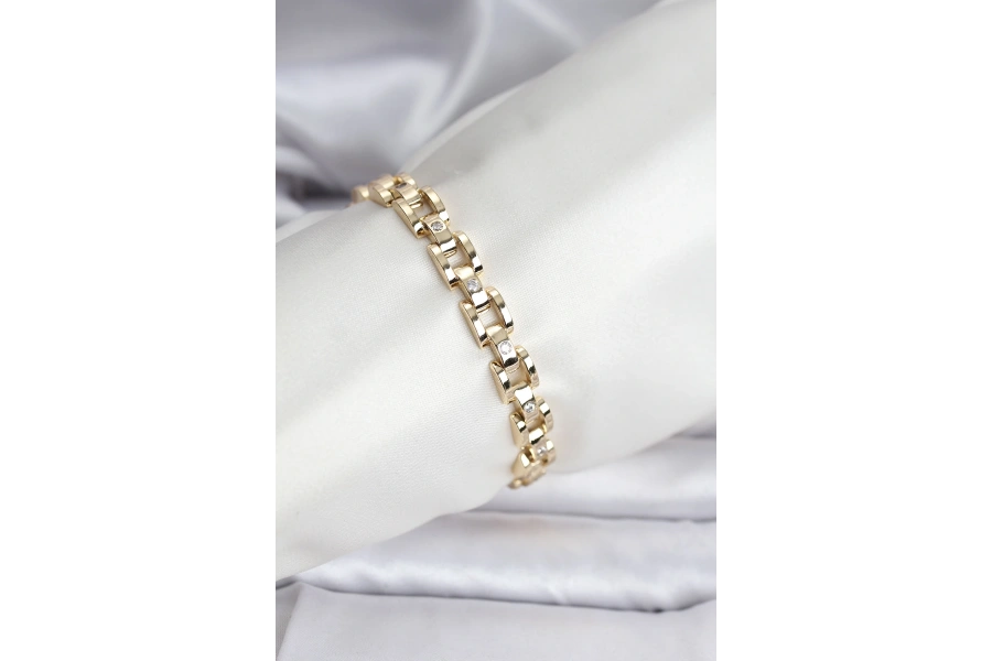 Shoecide 14k Gold Renk Kaplama Zirkon Taşlı Cm Kadın Bileklik