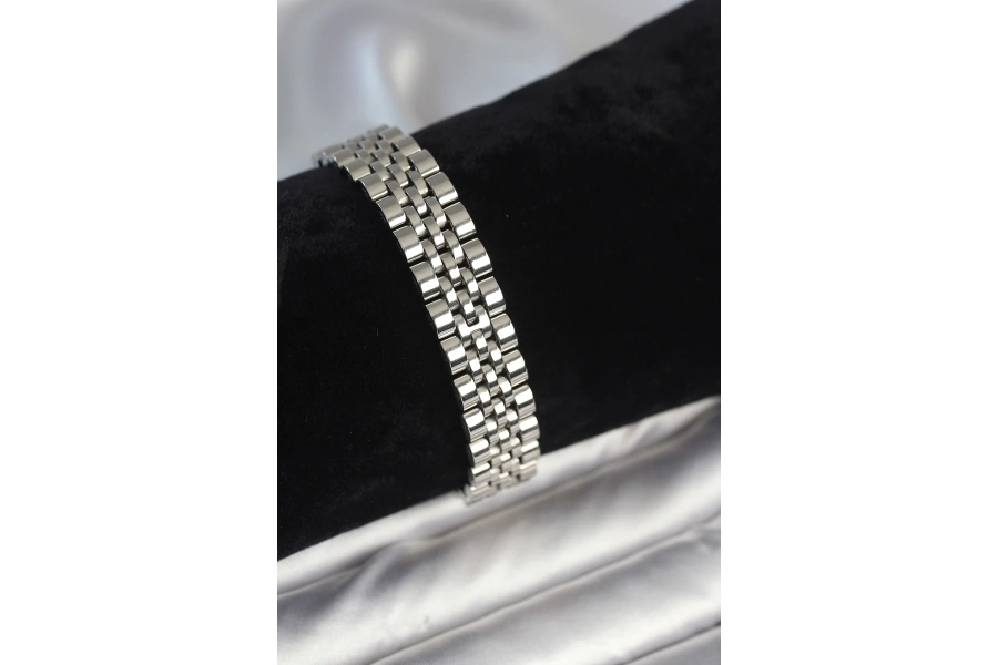 Shoecide 316l Çelik 12 Mm Kalınlıkta Gümüş Renkli Erkek Bileklik