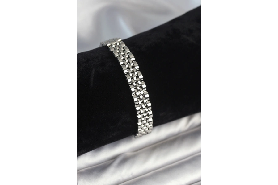 Shoecide 316l Çelik 9 Mm Kalınlıkta Gümüş Renkli Erkek Bileklik