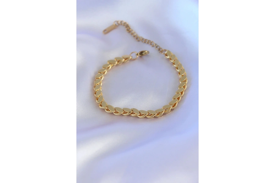 Shoecide 316l Çelik Arpa Gold Renk Kadın Bileklik