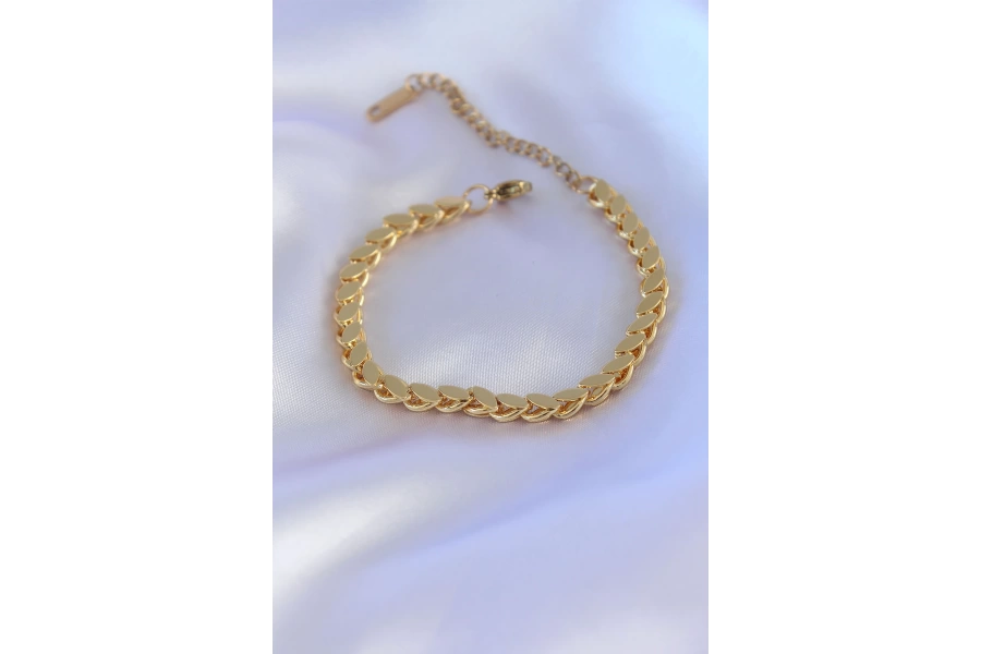 Shoecide 316l Çelik Arpa Gold Renk Kadın Bileklik