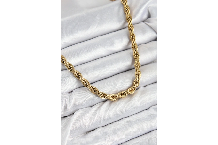 Shoecide 316l Çelik Burgu Model Gold Renk Kadın Kolye