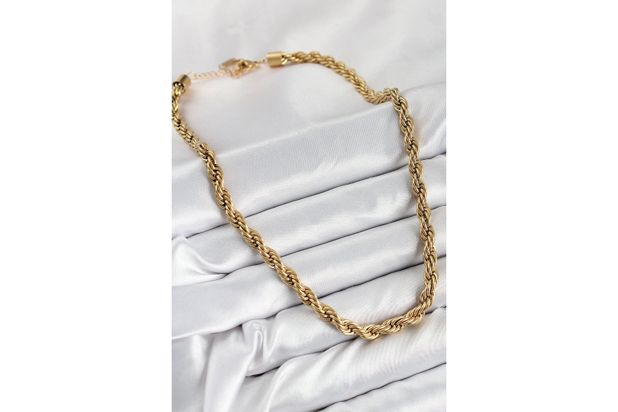 Shoecide 316l Çelik Burgu Model Gold Renk Kadın Kolye