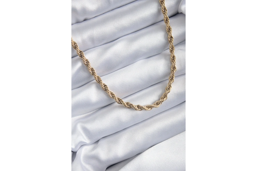 Shoecide 316l Çelik Gold Renk 60 Cm Burgu Model Kadın Kolye