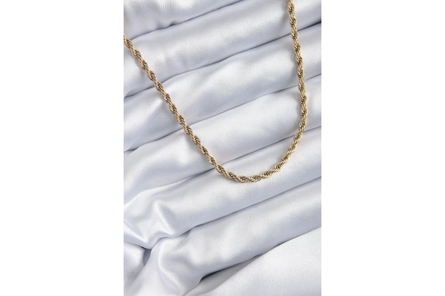 Shoecide 316l Çelik Gold Renk 60 Cm Burgu Model Kadın Kolye