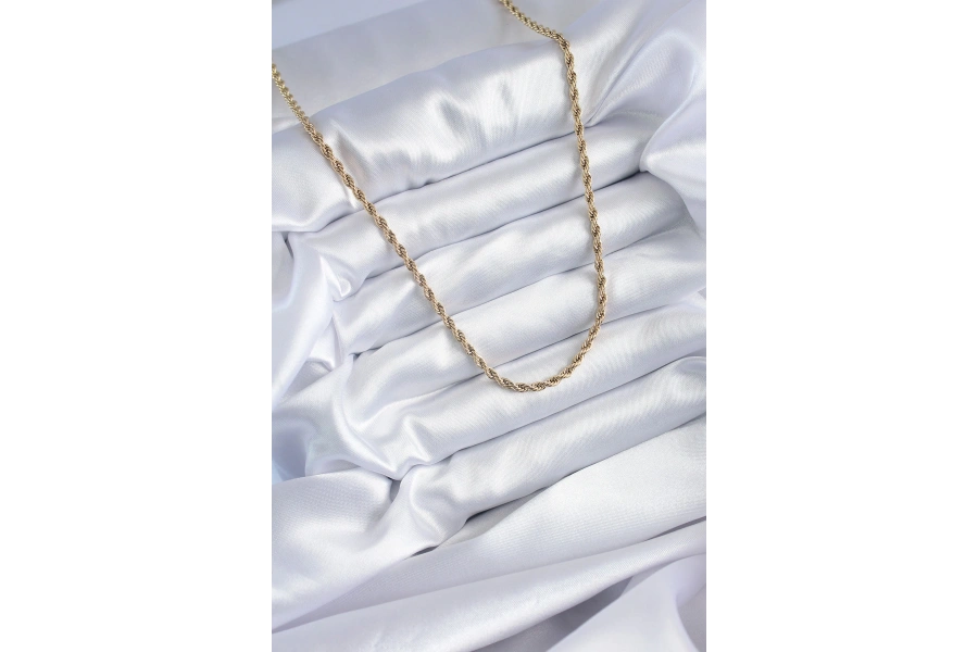 Shoecide 316l Çelik Gold Renk 60 Cm Burgu Model Kadın Kolye