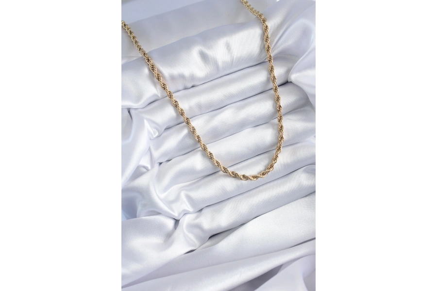 Shoecide 316l Çelik Gold Renk 60 Cm Burgu Model Kadın Kolye