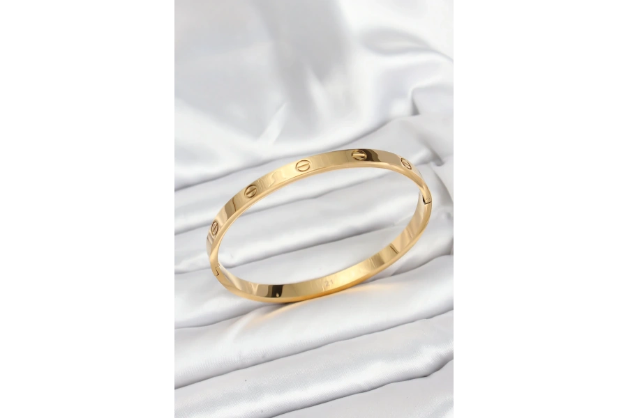 Shoecide 316l Çelik Gold Renk 65 Mm Kadın Kelepçe Bileklik
