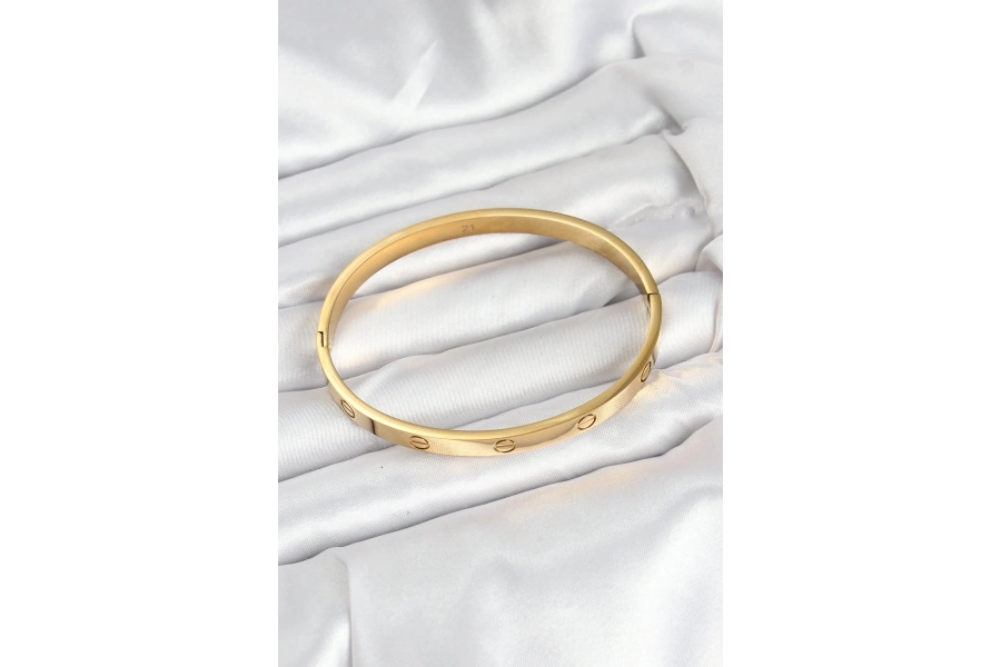 Shoecide 316l Çelik Gold Renk 65 Mm Kadın Kelepçe Bileklik