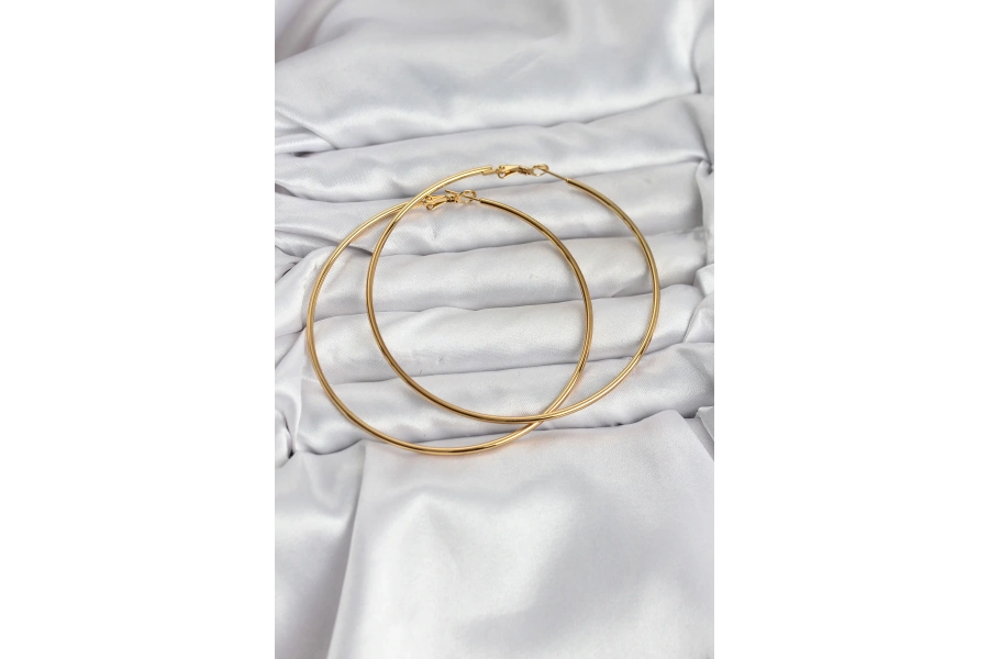 Shoecide 316l Çelik Gold Renk 75 Mm Halka Küpe