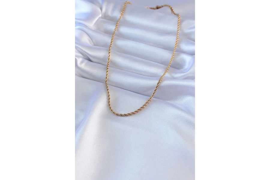 Shoecide 316l Çelik Gold Renk Burgu Model 45 Cm Kadın Kolye