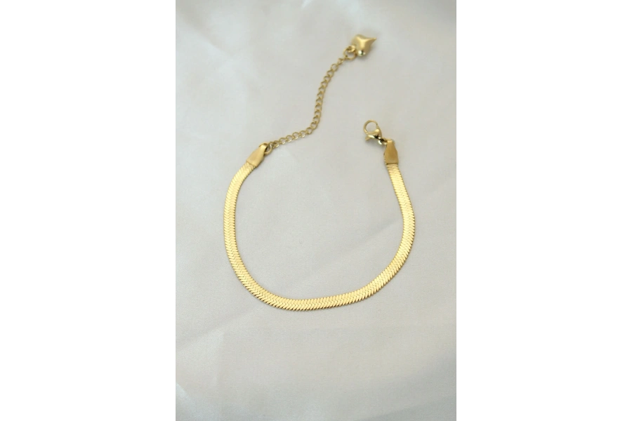 Shoecide 316l Çelik Gold Renk İtalyan Zincirli Bileklik