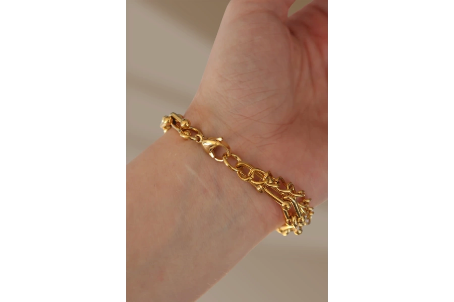 Shoecide 316l Çelik Gold Renk Tiffany Bileklik