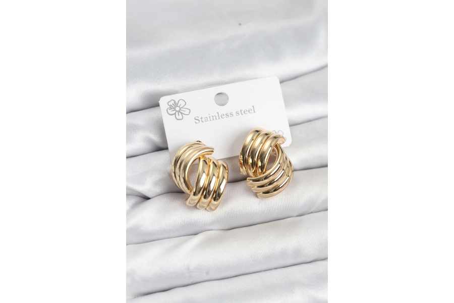 Shoecide 316l Çelik Gold Renk Vintage Kadın Küpe