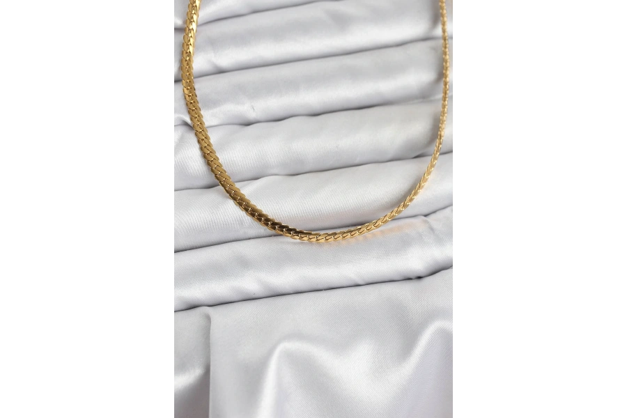 Shoecide 316l Çelik Gold Renk Zincir Kadın Kolye