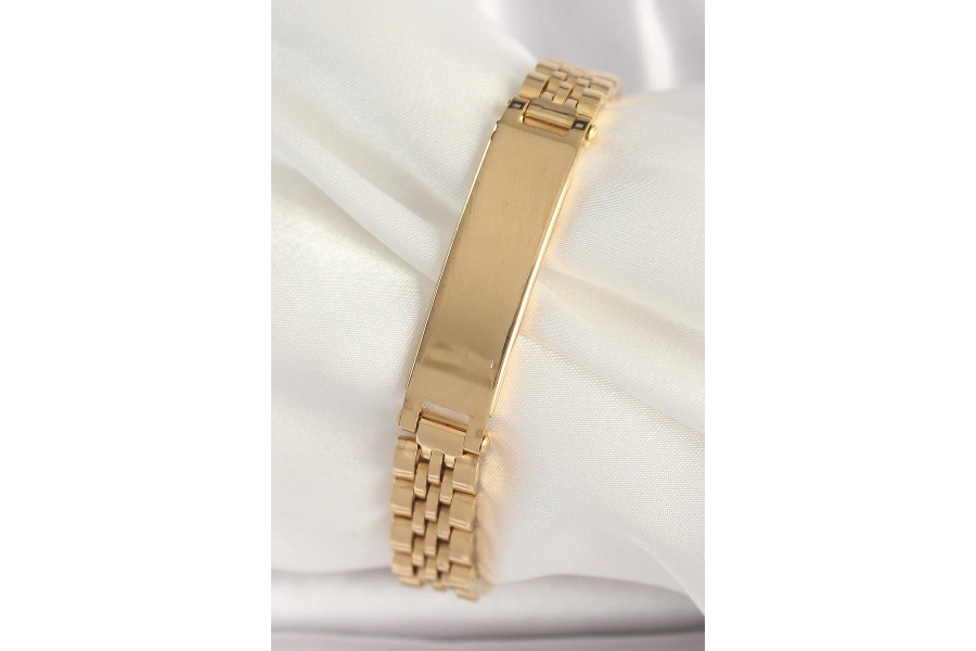 Shoecide 316l Çelik Gold Renk Zincir Künye Model Erkek Bileklik
