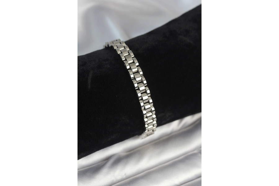 Shoecide 316l Çelik Gümüş Renk 7 Mm Kalınlık Erkek Bileklik