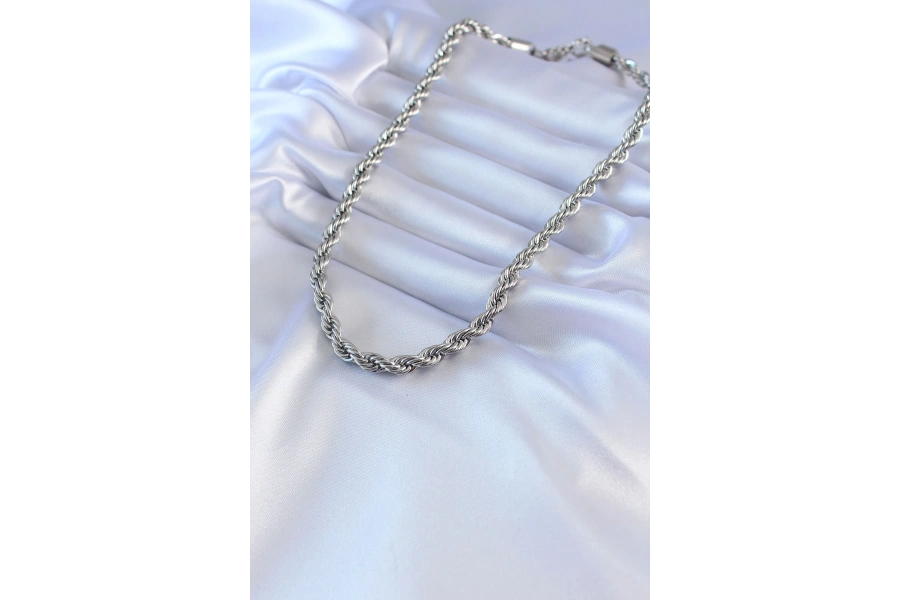 Shoecide 316l Çelik Gümüş Renk Burgu Model 45 Cm Kadın Kolye