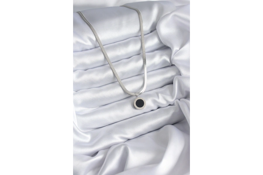 Shoecide 316l Çelik Gümüş Renk İtalyan Zincir Model İşleme Detay Kadın Kolye