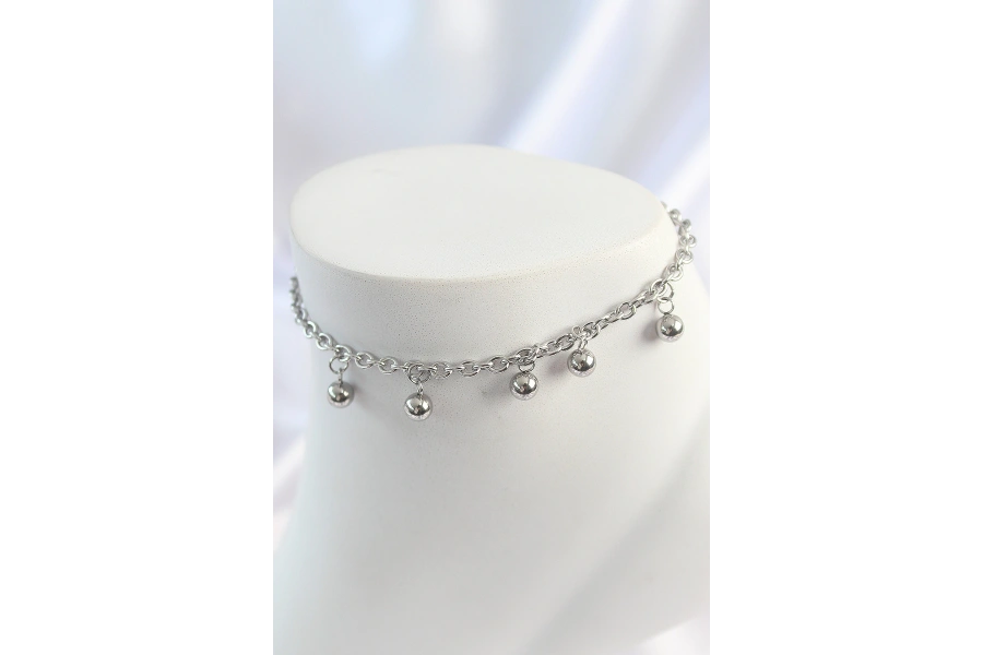 Shoecide 316l Çelik Gümüş Renk Sallantı Topçuk Zincir Model Kadın Halhal