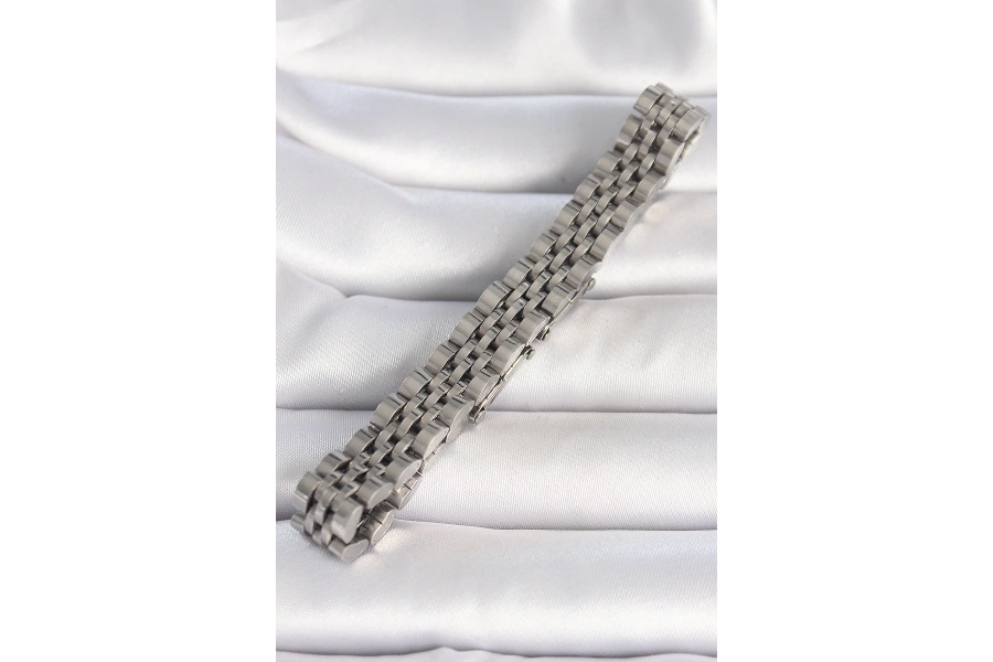 Shoecide 316l Çelik Gümüş Renk Zincir Model Erkek Bileklik