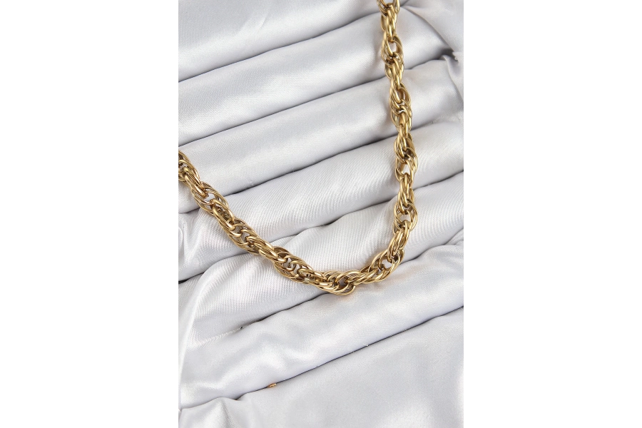 Shoecide 316l Çelik Halat Model Gold Renk Kadın Kolye