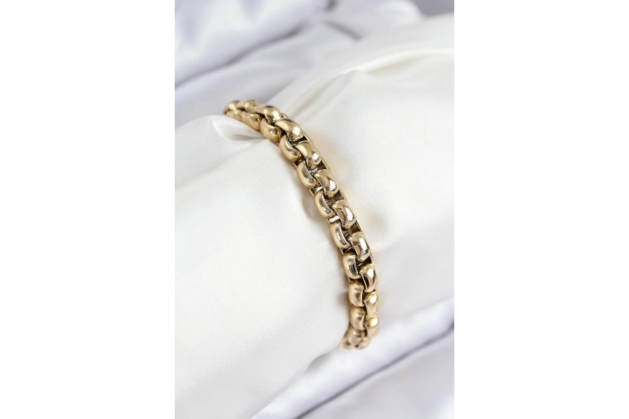 Shoecide 316l Çelik Halat Zincir Model Gold Renk Kadın Bileklik