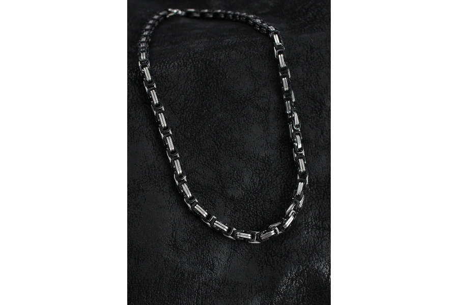 Shoecide 316l Çelik Kral Zincir Model Gümüş Renk Erkek Kolye