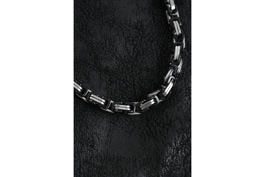 Shoecide 316l Çelik Kral Zincir Model Gümüş Renk Erkek Kolye