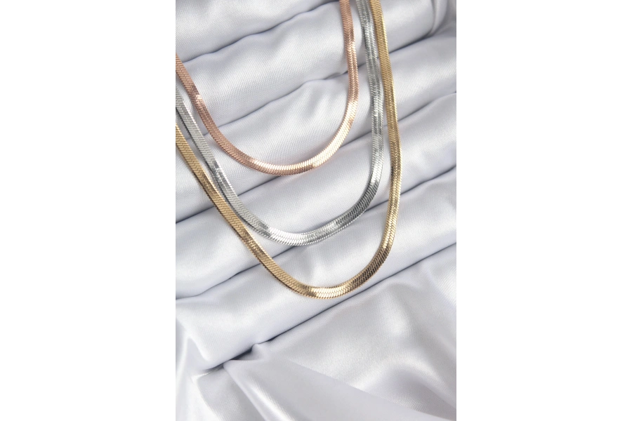 Shoecide 316l Çelik Mix Renk İtalyan Zincir Model Kadın Kolye